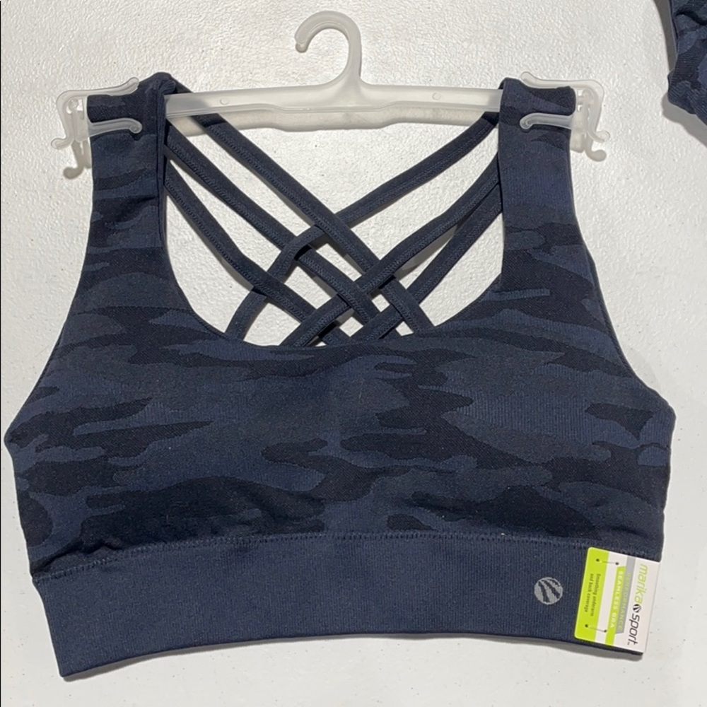 Blue Camo Sports Bra
